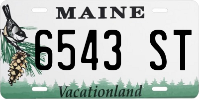 ME license plate 6543ST