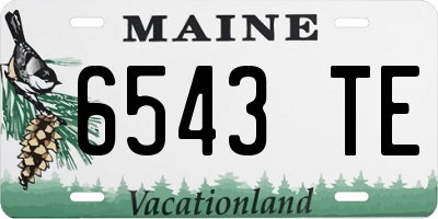 ME license plate 6543TE