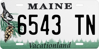 ME license plate 6543TN