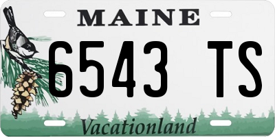 ME license plate 6543TS