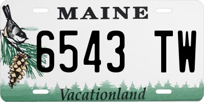 ME license plate 6543TW