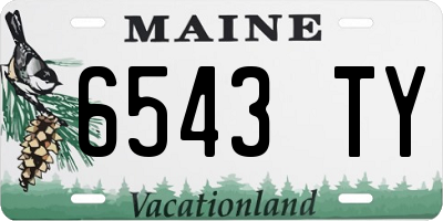 ME license plate 6543TY
