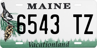 ME license plate 6543TZ