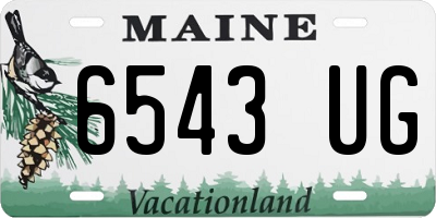 ME license plate 6543UG