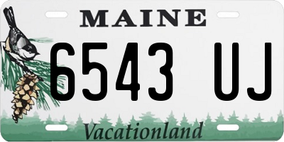 ME license plate 6543UJ