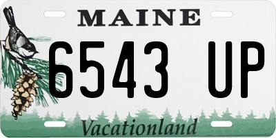 ME license plate 6543UP