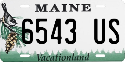 ME license plate 6543US