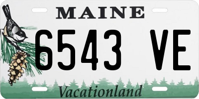ME license plate 6543VE