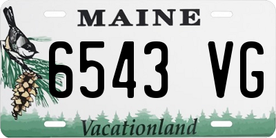 ME license plate 6543VG