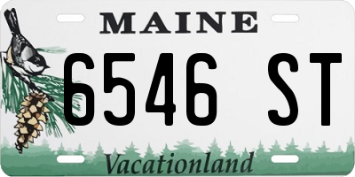 ME license plate 6546ST