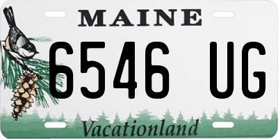 ME license plate 6546UG