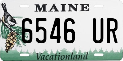 ME license plate 6546UR