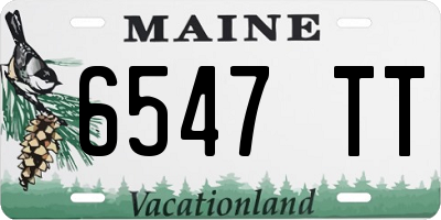 ME license plate 6547TT