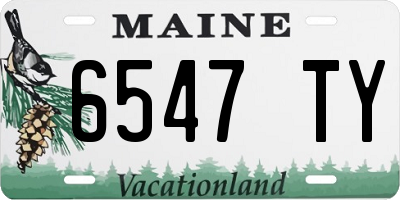 ME license plate 6547TY