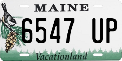 ME license plate 6547UP