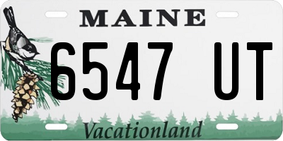 ME license plate 6547UT