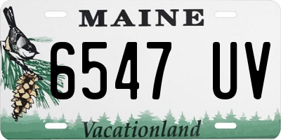 ME license plate 6547UV