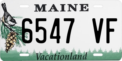 ME license plate 6547VF