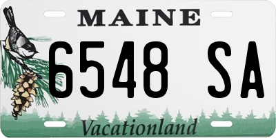 ME license plate 6548SA