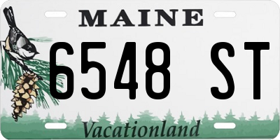 ME license plate 6548ST