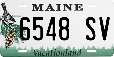 ME license plate 6548SV