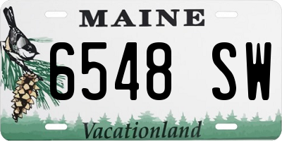 ME license plate 6548SW