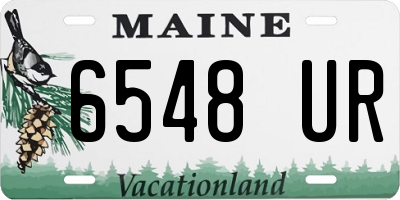 ME license plate 6548UR