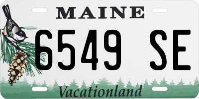 ME license plate 6549SE