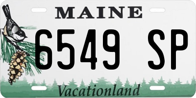 ME license plate 6549SP