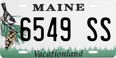 ME license plate 6549SS