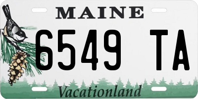 ME license plate 6549TA