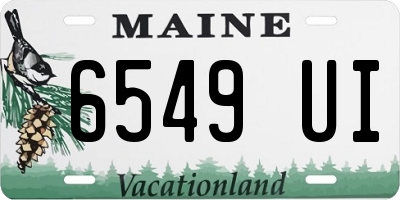 ME license plate 6549UI