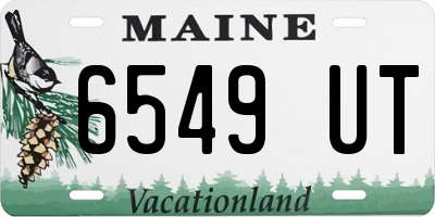 ME license plate 6549UT