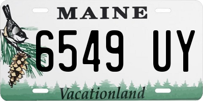 ME license plate 6549UY