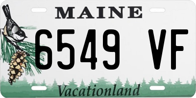 ME license plate 6549VF