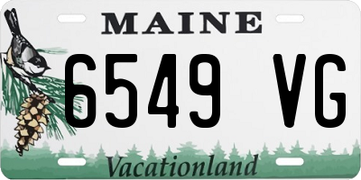 ME license plate 6549VG