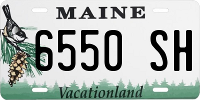 ME license plate 6550SH