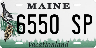 ME license plate 6550SP
