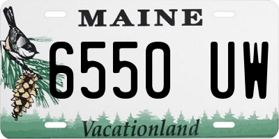 ME license plate 6550UW