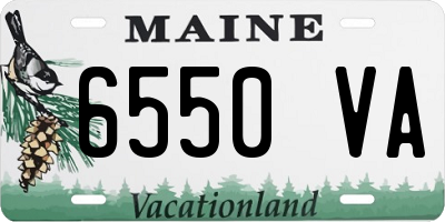 ME license plate 6550VA