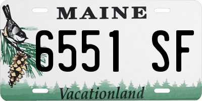 ME license plate 6551SF