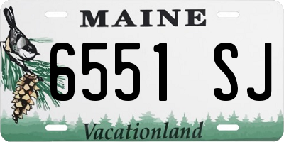 ME license plate 6551SJ