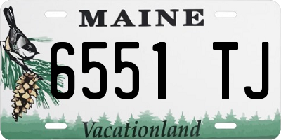 ME license plate 6551TJ