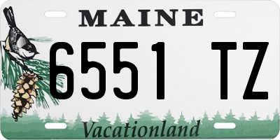 ME license plate 6551TZ