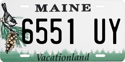 ME license plate 6551UY