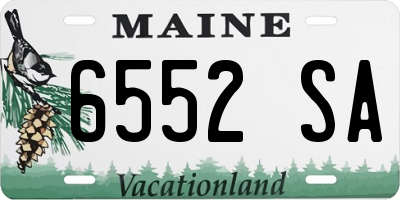 ME license plate 6552SA