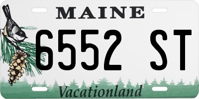 ME license plate 6552ST