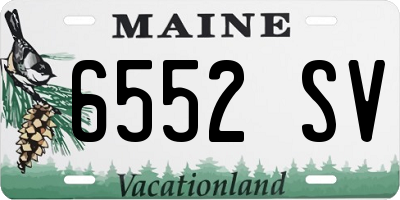 ME license plate 6552SV