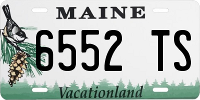 ME license plate 6552TS