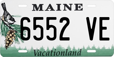 ME license plate 6552VE
